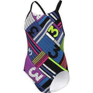 Sportshop | Stark reduzierte Schwimm und ADIDAS MÄDCHEN BADEANZUG By AOP Suit (BP5305) blau orange